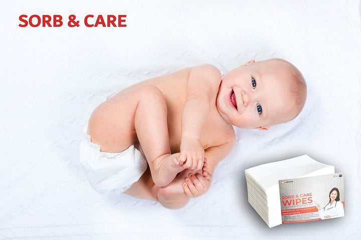 500 Stück Pflegetücher/Einmalwaschlappen Baby - trocken, seifenfrei, aus Zellulose - für Baby, Kosme