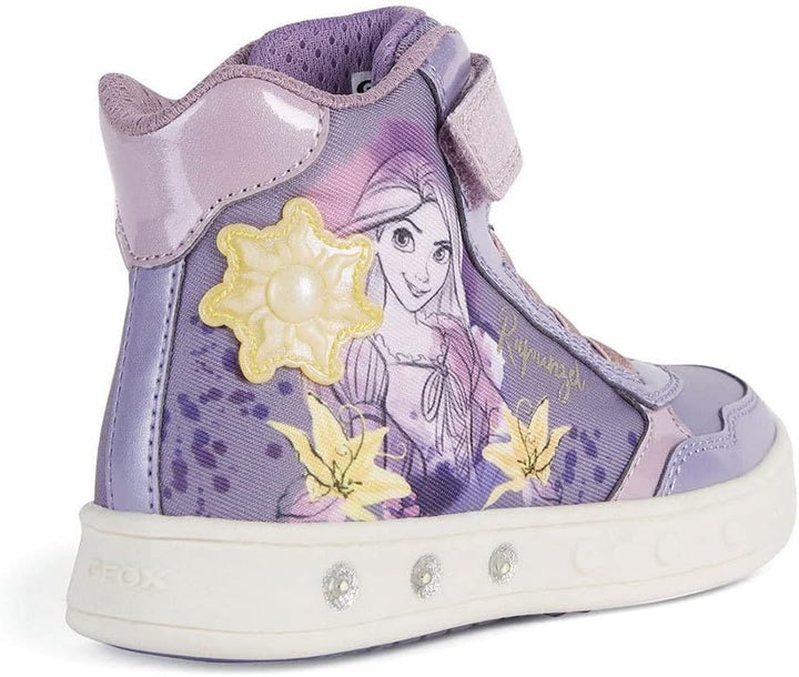 Geox Mädchen J Skylin Girl G Sneaker 35 EU Lilac Yellow, 35 EU Lilac Yellow