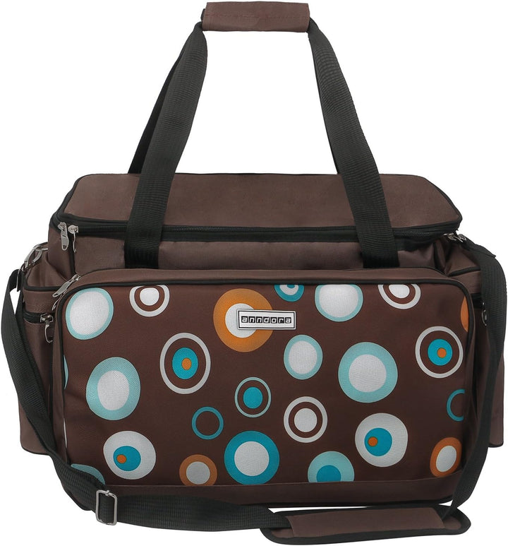 anndora XXL Picknicktasche 6 Personen braun - Vollausstattung 57 Teile Braun Hellblau