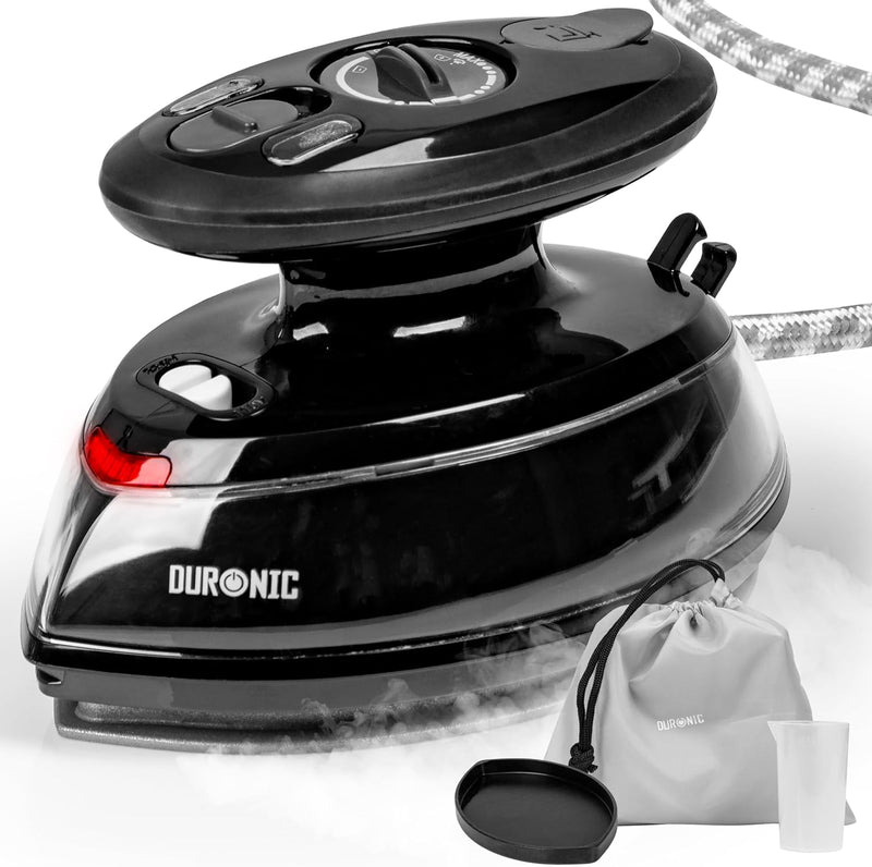 Duronic SI3 BK Mini Reisebügeleisen, 400W Mini Bügeleisen, Dampfbügeleisen 35ml Wassertank, kleines