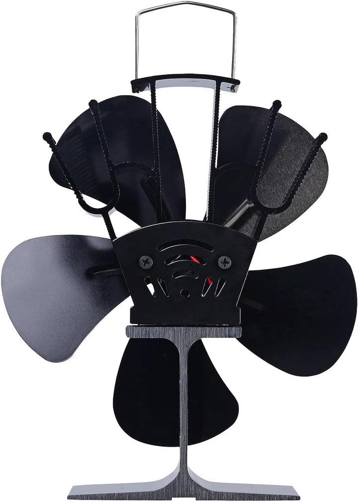 Carlo Milano Ofenventilator: Stromloser Kaminofen-Ventilator mit 5 Lüfter-Blättern, für 60-350 °C (V
