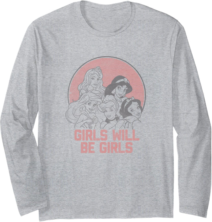 Disney Princess Girls Will Be Girls Group Logo Langarmshirt