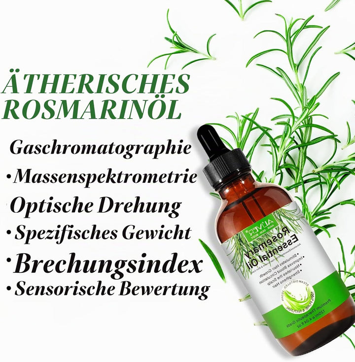Rosmarinöl Haare, Ätherisches Rosmarinöl für Haarwuchs, Rosemary Oil for Hair, Natürliches Nährt die