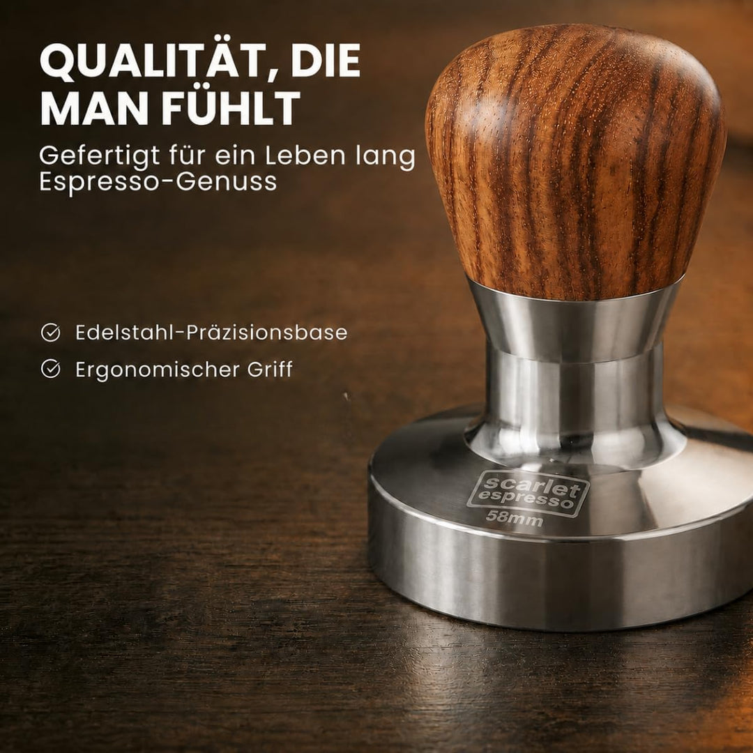 scarlet espresso | Tamper »Passion« für Barista; mit ergonomischem PVC- oder Edelholzgriff nach Wahl