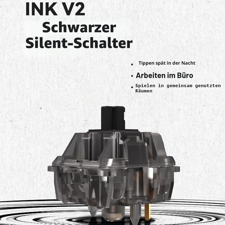 Gateron Silent Black Ink v2 Switches 5pin RGB Linear Switch for DIY Mechanical Keyboards (36 Stück,