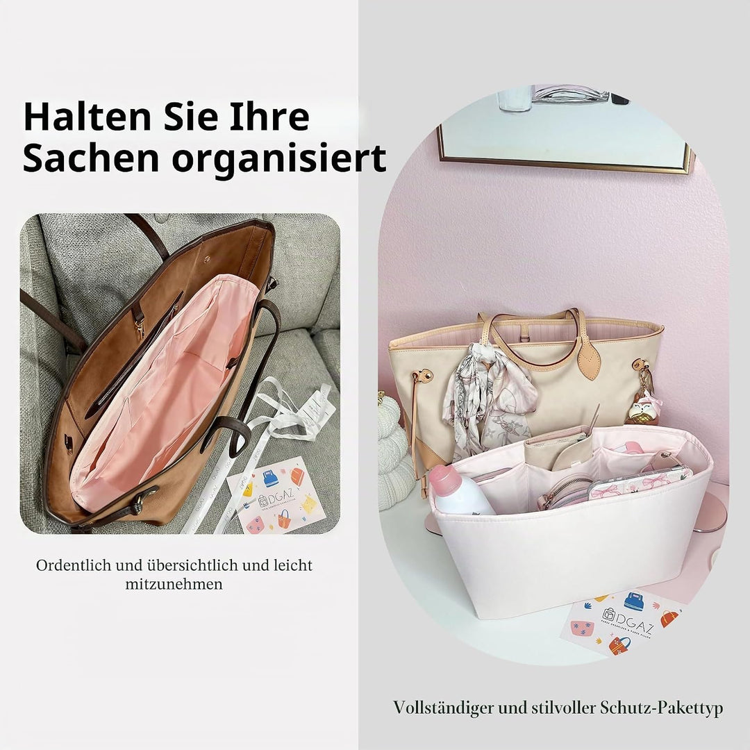 DGAZ Seide Handtasche Organizer für LV Neverfull PM/MM/GM, Taschenorganizer Tasche in Tasche Organiz