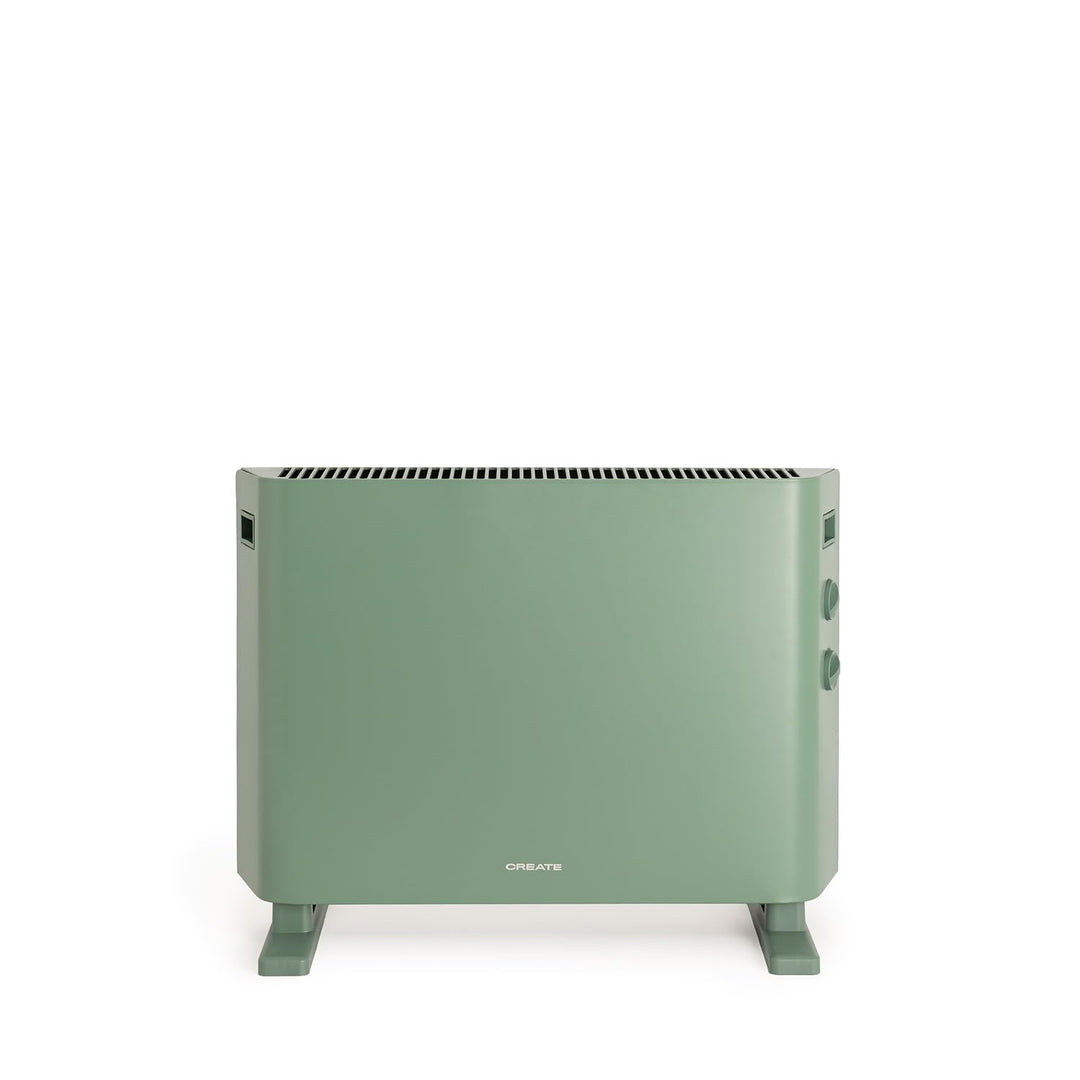 CREATE/WARM HANDY COLOURS/Konvektorheizung Salbeigrün/Ventilator- und Warmluftfunktion, Räume bis zu