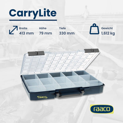 raaco Sortimentskoffer CarryLite 80, 5 x 10-15, blau, 136310