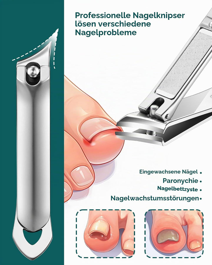 MR.GREEN Maniküre Set 10 in 1, Prämie Nagelknipser Set, Professionelles Nagelset Maniküre Pediküre N