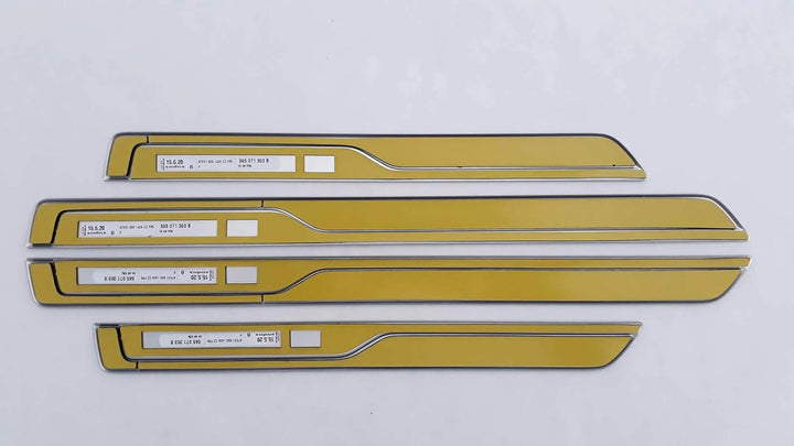 Skoda 565071303B Einstiegsleisten Set Aluminium 4x Leisten v+h mit KODIAQ Schriftzug