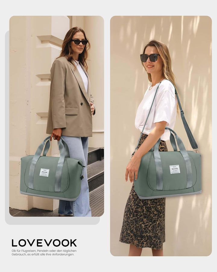 LOVEVOOK Ryanair Handgepäck 40x30x20, Erweiterbare Kleine Reisetasche Handgepäck Tasche für Flugzeug