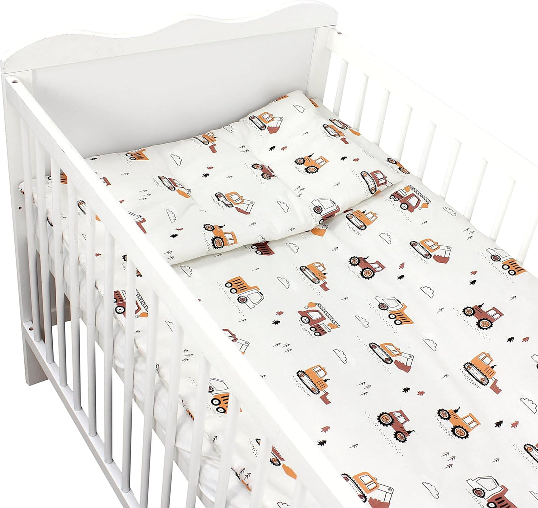 TupTam Kinder Gemusterte Bettdecken Set Ganzjahresdecke Bettdecke Kopfkissen Flachkissen 2tlg., Farb