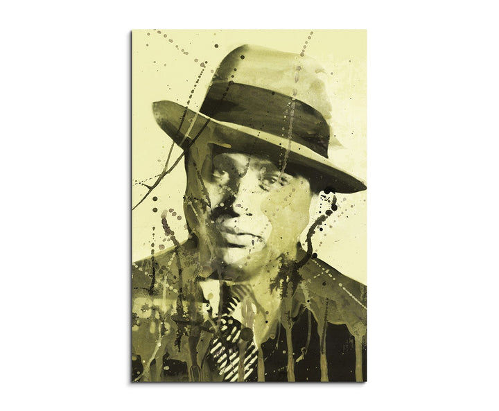 Al_Capone_90x60cm Splash Art Paul Sinus Aquarell, Gemälde, Kunstbild auf Leinwand