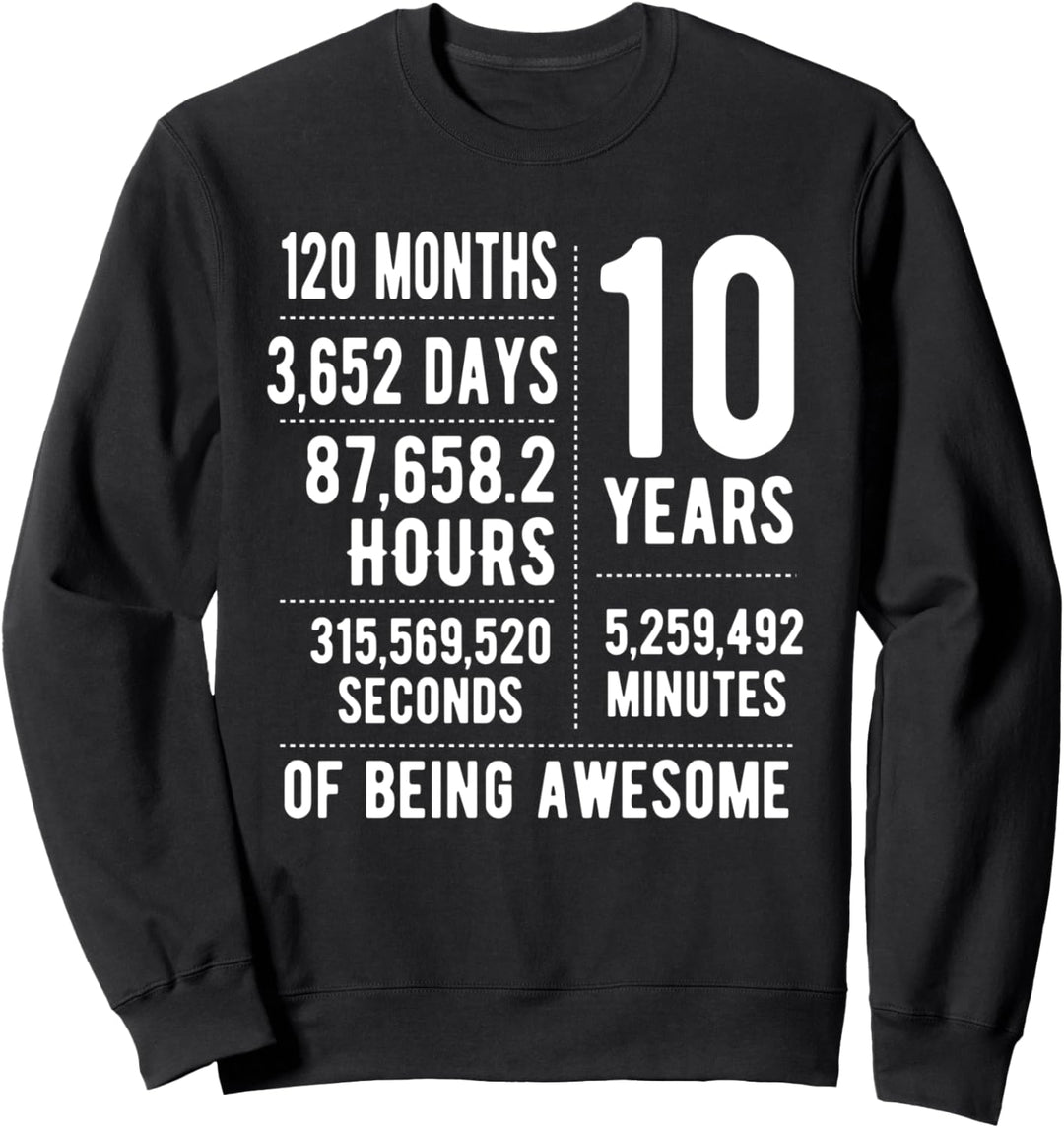Geschenkidee zum 10. Geburtstag Jungen Jungen Mädchen Sweatshirt