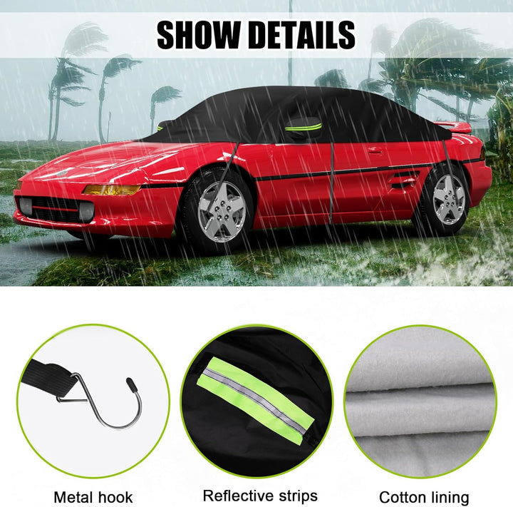 Halbe Autoabdeckung Kompatibel mit Toyota MR2 / MRS 1999-2007, Halbabdeckung wasserdichte Halbgarage
