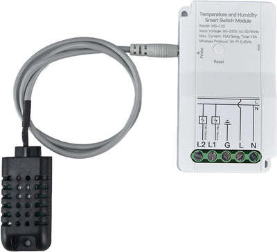 Acouto Feuchtigkeitssensor Schalter, 90-250 V Smart WiFi Temperatur Feuchtigkeits Schaltermodul Timi