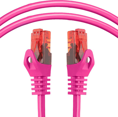 BIGtec - 10 Stück - 10m Gigabit Netzwerkkabel Patchkabel Ethernet LAN DSL Patch Kabel pink (2X RJ-45