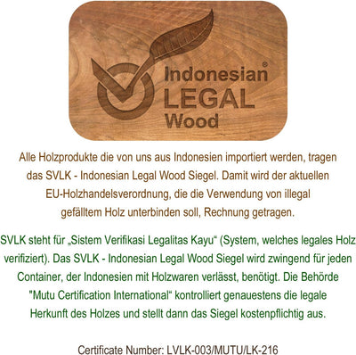 Divero Kindertisch Beistelltisch Balkontisch Teak Holz Tisch für Terrasse Balkon Garten – eckig wett