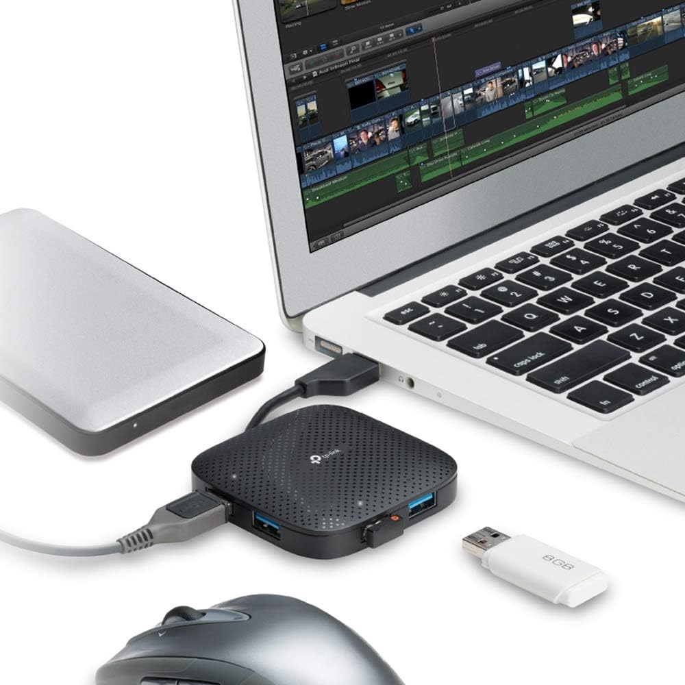 TP-Link UH400 4-Port USB 3.0 Hub, USB Verteiler 5Gbps, USB Mehrfachstecker für MacBook, iMac, Surfac