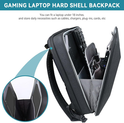 Smatree Laptop Hartschalen Rucksack für Männer, Kompatibilität mit 17,3 Zoll MSI GF76/Acer Nitro 5/A