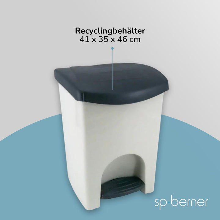 SP Berner - Recyclingbehälter 50 L mit hermetischem Deckel – Umweltfreundlicher Küchenmülleimer – Ab