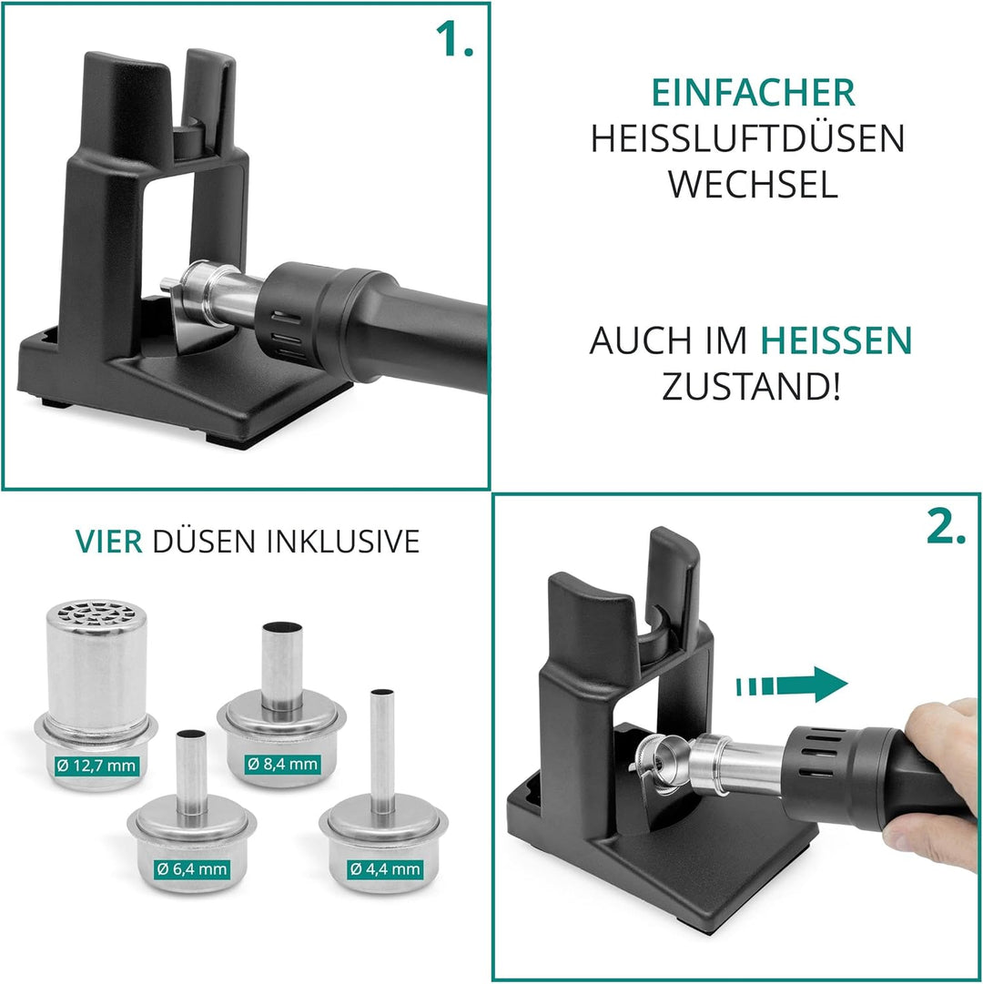 QUICK QU861DW+ Profi Heissluft Lötstation Set digital regelbar - 1000 Watt/ Temperaturbereich 100 -