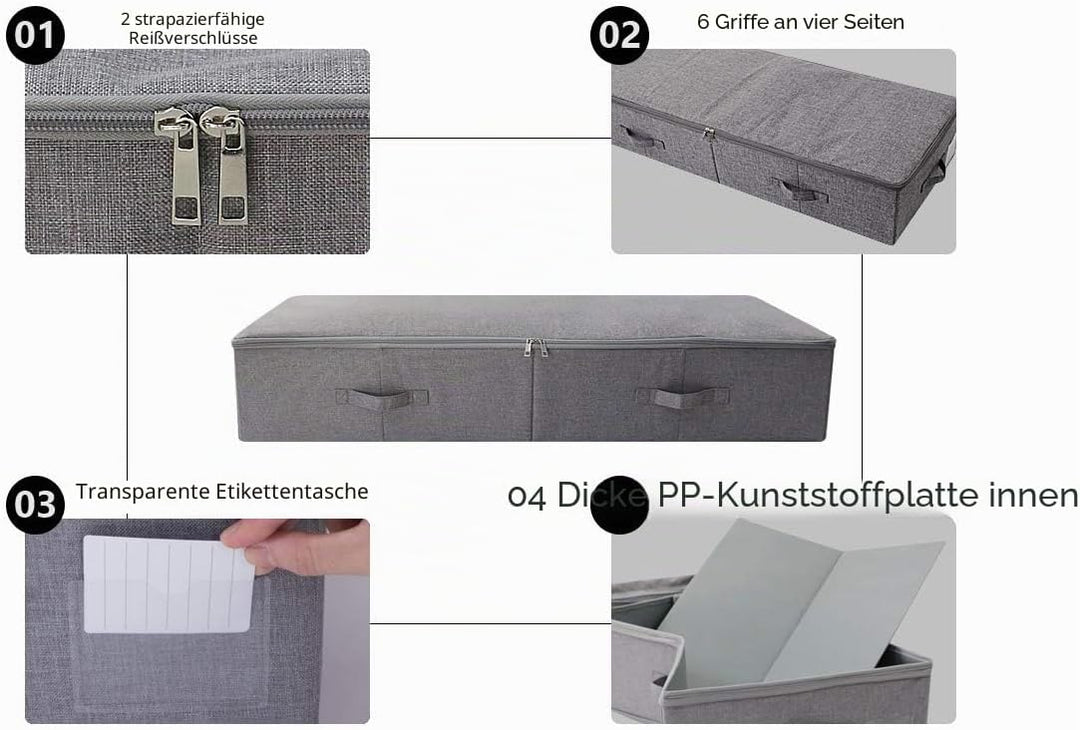 100 * 43 * 18cm Boden Schuhe Lagerung Organizer Behälter mit Deckel, staubdicht und atmungsaktiv, st