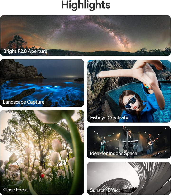 TTARTISAN 11mm F2.8 Fish Eye Silbrig Z Lens, Full Frame Ultra-Wide Manual Lens for Nikon-Z Mount Z6