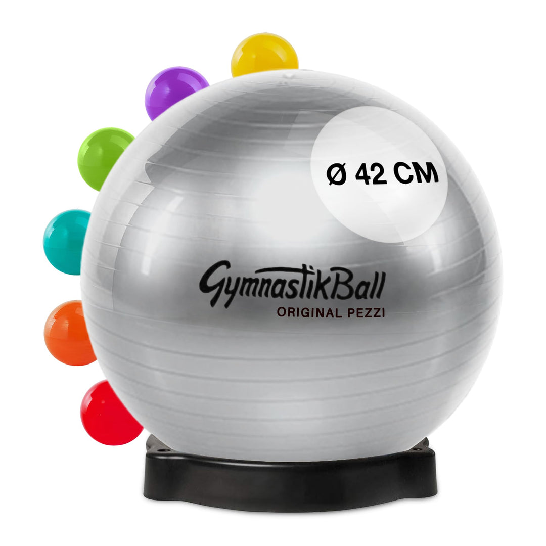 PEZZI Original Pezziball Standard m. Ballschale Sitzball 42cm Anthrazit, 42cm Anthrazit