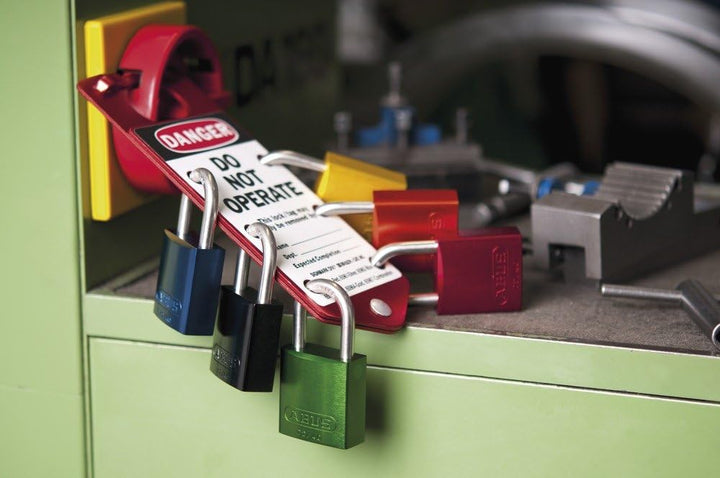 ABUS Aluminium-Vorhangschloss 72/40, gelb, 43603, Gelb