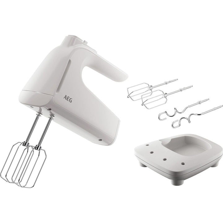 AEG Handmixer / 5 Geschwindigkeitsstufen / Turbo-Funktion für Höchstleistung / Auswurftaste / 2 Rühr