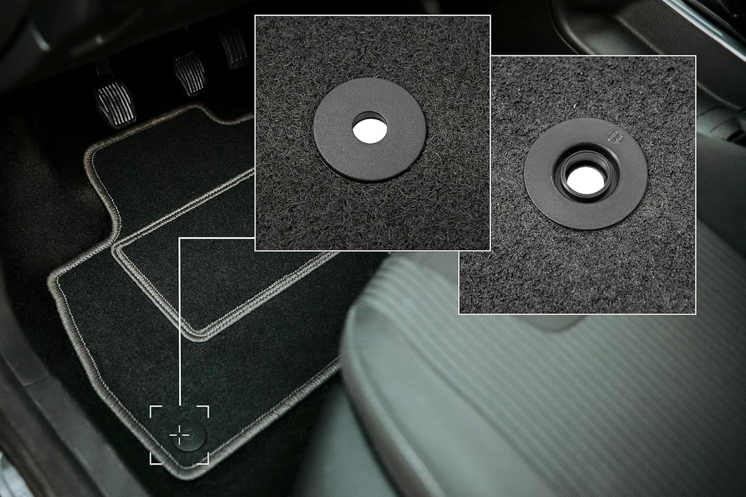 Velours Fussmatten 4-TLG Set passend für Chrysler Pacifica II (2017-) | Qualität: CARLUX, passgenau,