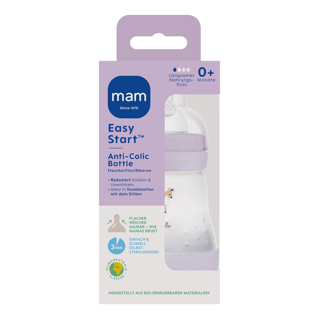 MAM Easy Start Anti-Colic Babyflasche (160 ml), besonders gut akzeptierte Milchflasche, Baby Trinkfl