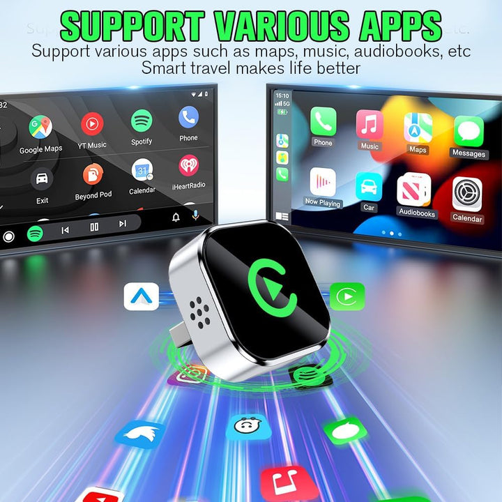 Wireless Carplay Adapter mit Wired Carplay, 2026 Upgraded 2-in-1 Version, Bluetooth 5.0, Plug & Play