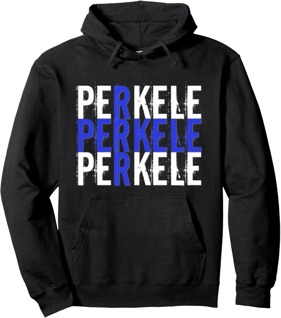 Perkele Finnish Funny Novelty Curse Cuss Swear Finland Flag Pullover Hoodie