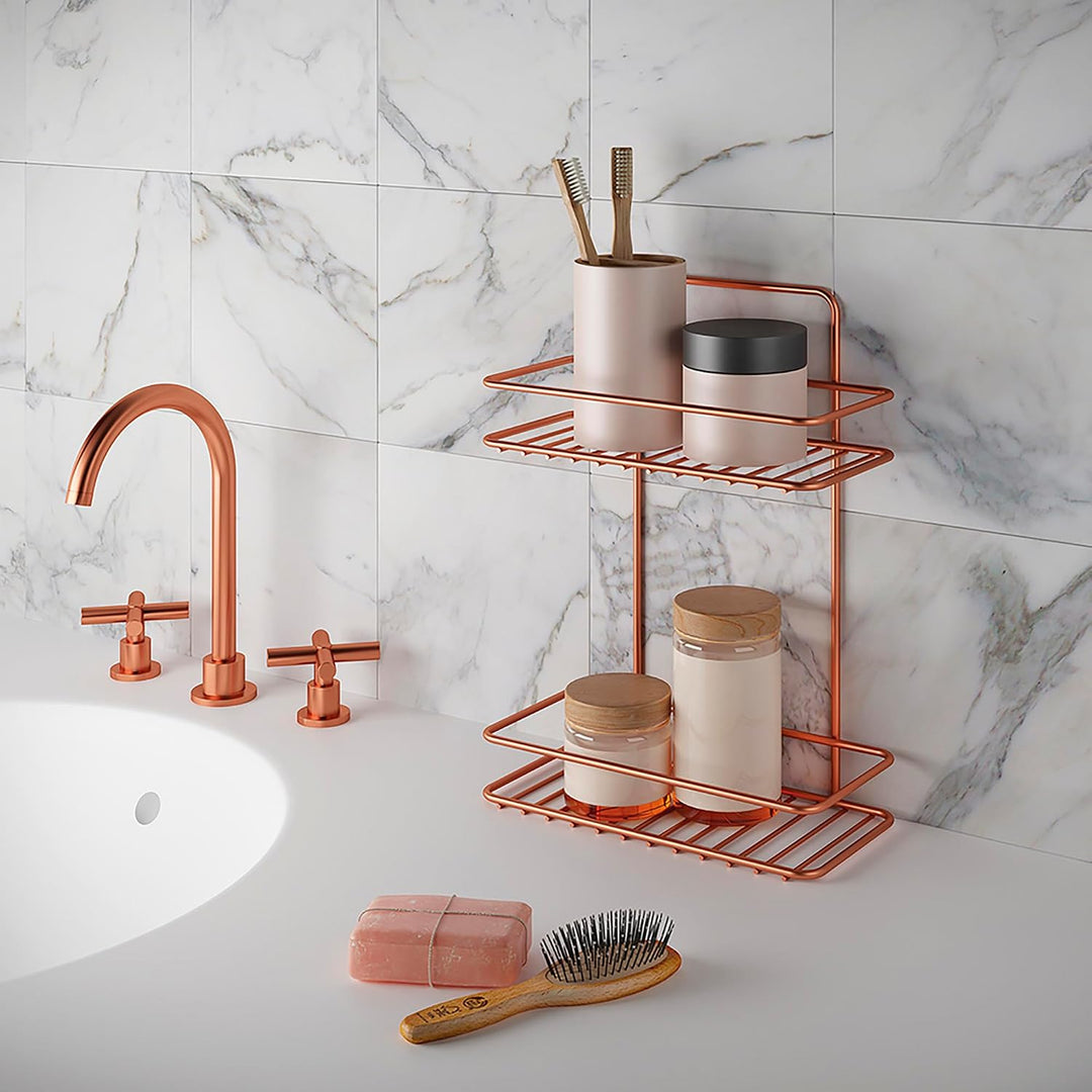 METALTEX ESTANTE 2 Alturas Reflex Copper Regal mit 2 Ebenen Kupfer, Regal mit 2 Ebenen Kupfer