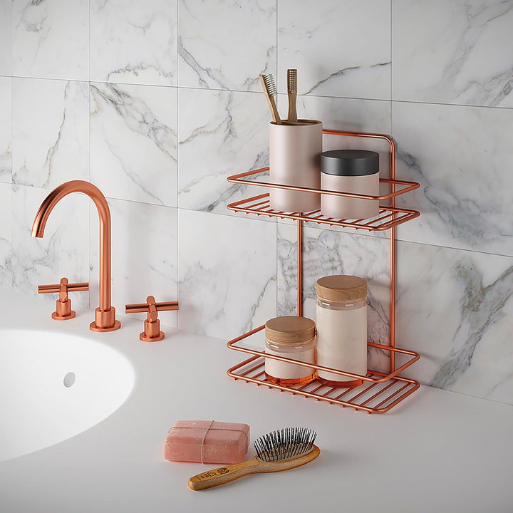 METALTEX ESTANTE 2 Alturas Reflex Copper Regal mit 2 Ebenen Kupfer, Regal mit 2 Ebenen Kupfer