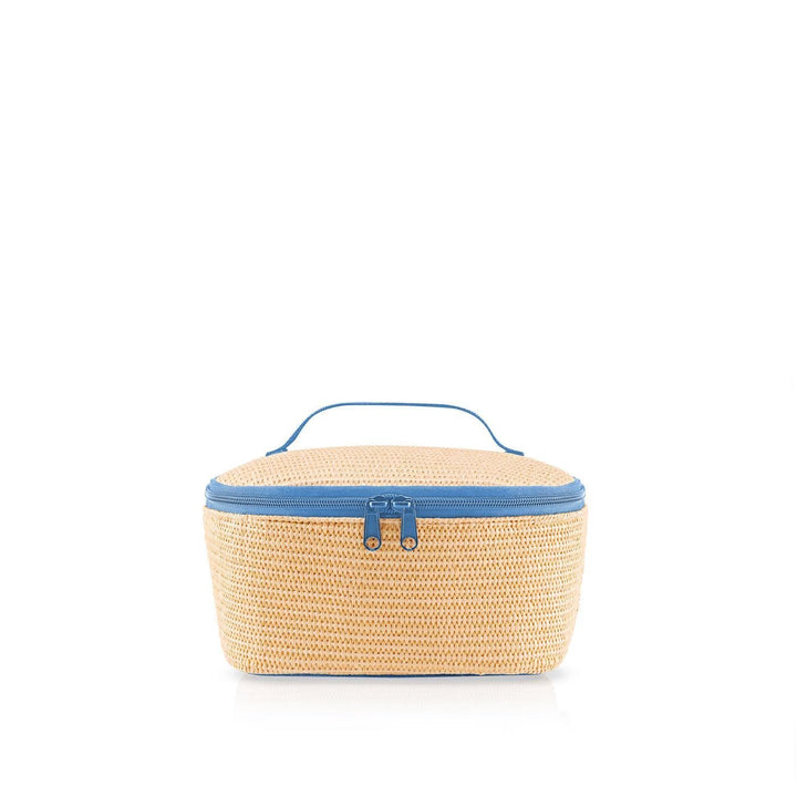 reisenthel coolerbag S Pocket Raffia Blue – Kühltasche mit Obermaterial aus recycelten PET-Flaschen