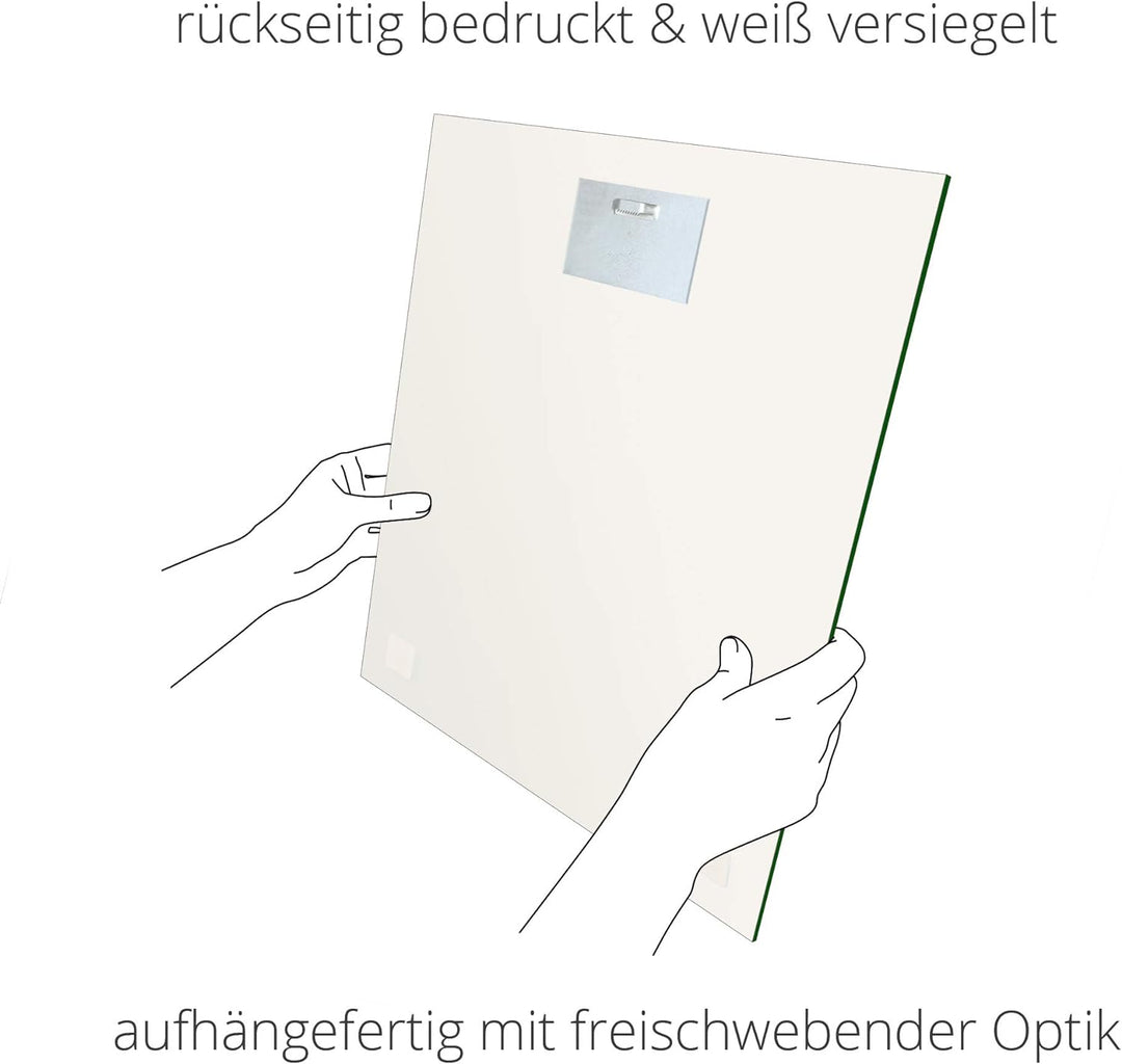 Glasbilder Wandbild Glas Bild einteilig 30x60 cm Hochformat Natur Landschaft Wald Herbst Sonne Bäume
