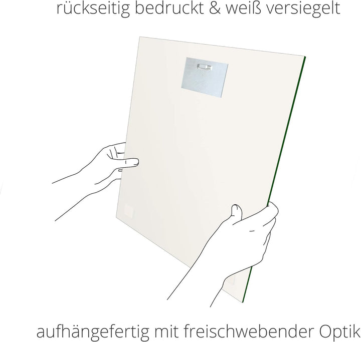 Glasbilder Wandbild Glas Bild einteilig 30x60 cm Hochformat Natur Landschaft Wald Herbst Sonne Bäume