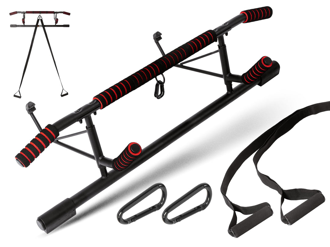Strongr.life Klimmzugstange Türrahmen ohne Schrauben - Pull Up Bar inkl. Schlingentrainer - Türreck