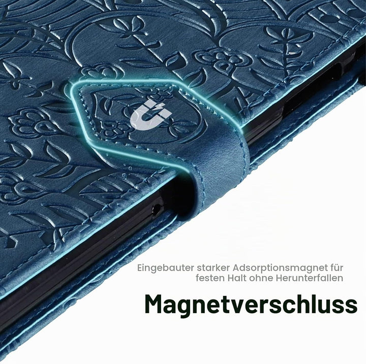 Rostsant Hülle für Samsung Galaxy Tab A9+ 11 Zoll PU Leder Brieftasche Case Magnetisch Stand Tablet