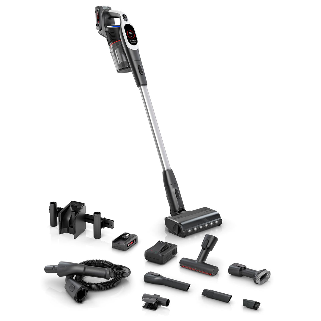 Bosch Akku-Staubsauger Unlimited 9 BTS942WQC, kabellos, MicroClean Technology, Display, Staubkomprim