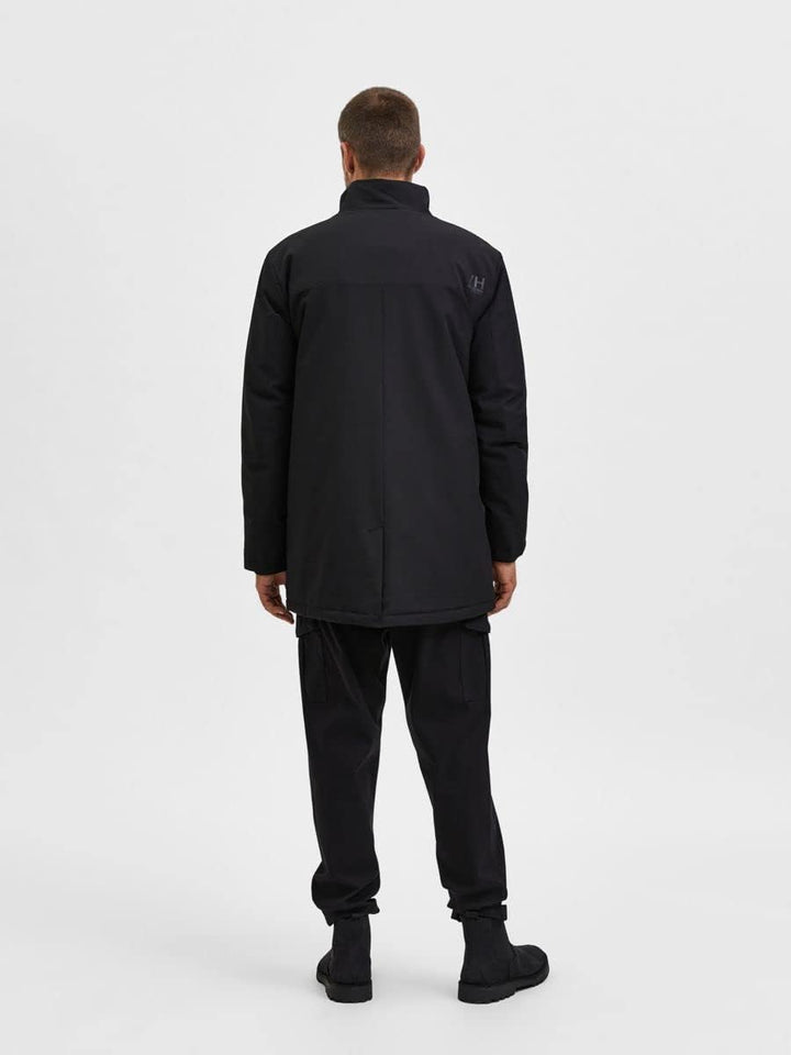 Selected Homme male Wattierte Jacke High Neck S Schwarz, S Schwarz