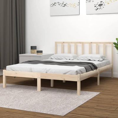 vidaXL Massivholzbett Holzbett Bett Doppelbett Bettgestell Bettrahmen Lattenrost Schlafzimmermöbel S