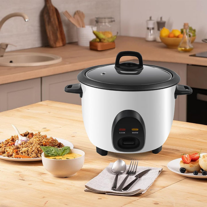 Reiskocher mit Warmhaltefunktion, Elektrischer Rice Cooker klein 1 Liter, Antihaftbeschichtete, mit