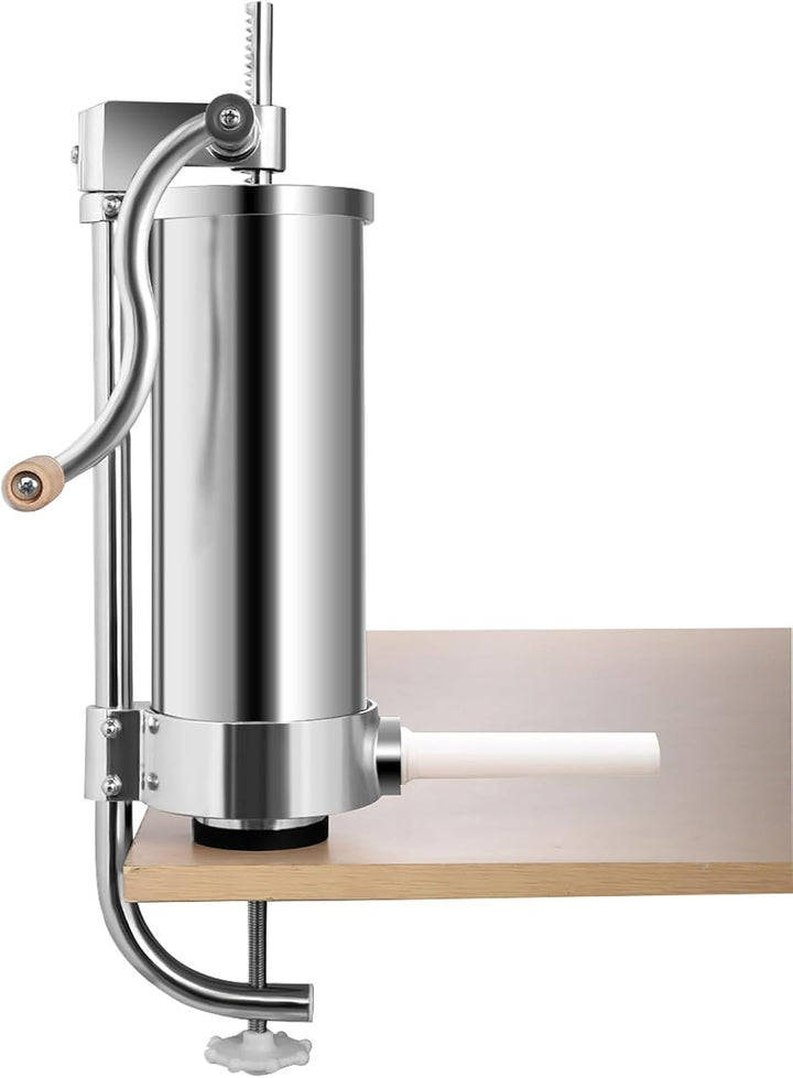 COSTWAY 1,5L / 3L / 3,6L / 6L Wurstfüller manuell, Wurstmaschine aus Edelstahl, Wurstfüllmaschine si