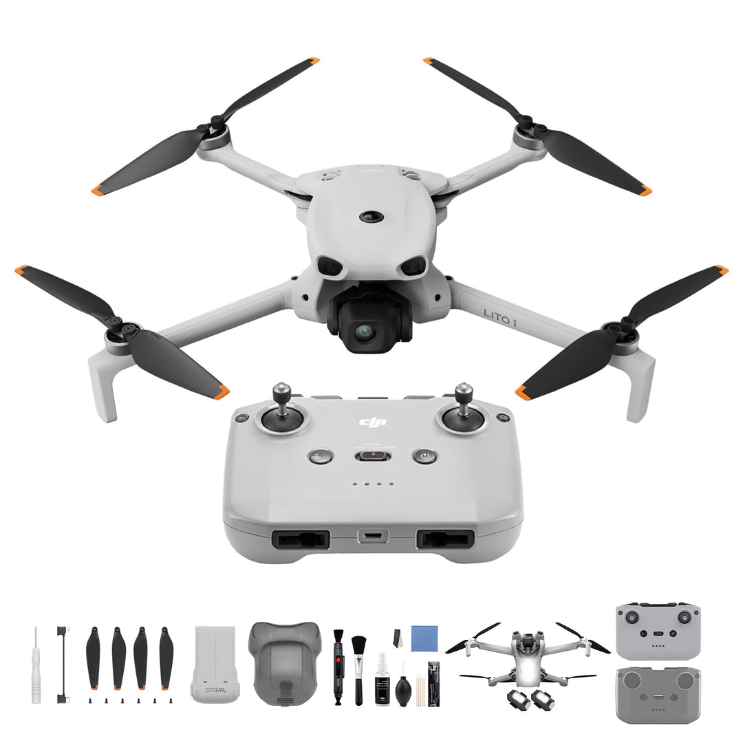 DJI Lito 1 Bundle mit Zubehör, 4K Kameradrohne, Hinderniserkennung, ActiveTrack, 4K-Video &amp; 8K-Foto,