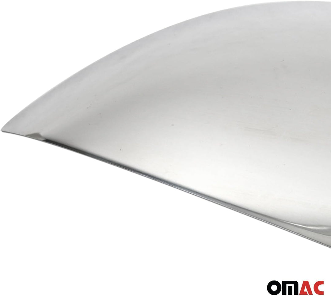 OMAC Spiegelkappen Spiegelabdeckung kompatibel mit Seat Exeo 2008-2013 Edelstahl Silber 2tlg Exeo 20