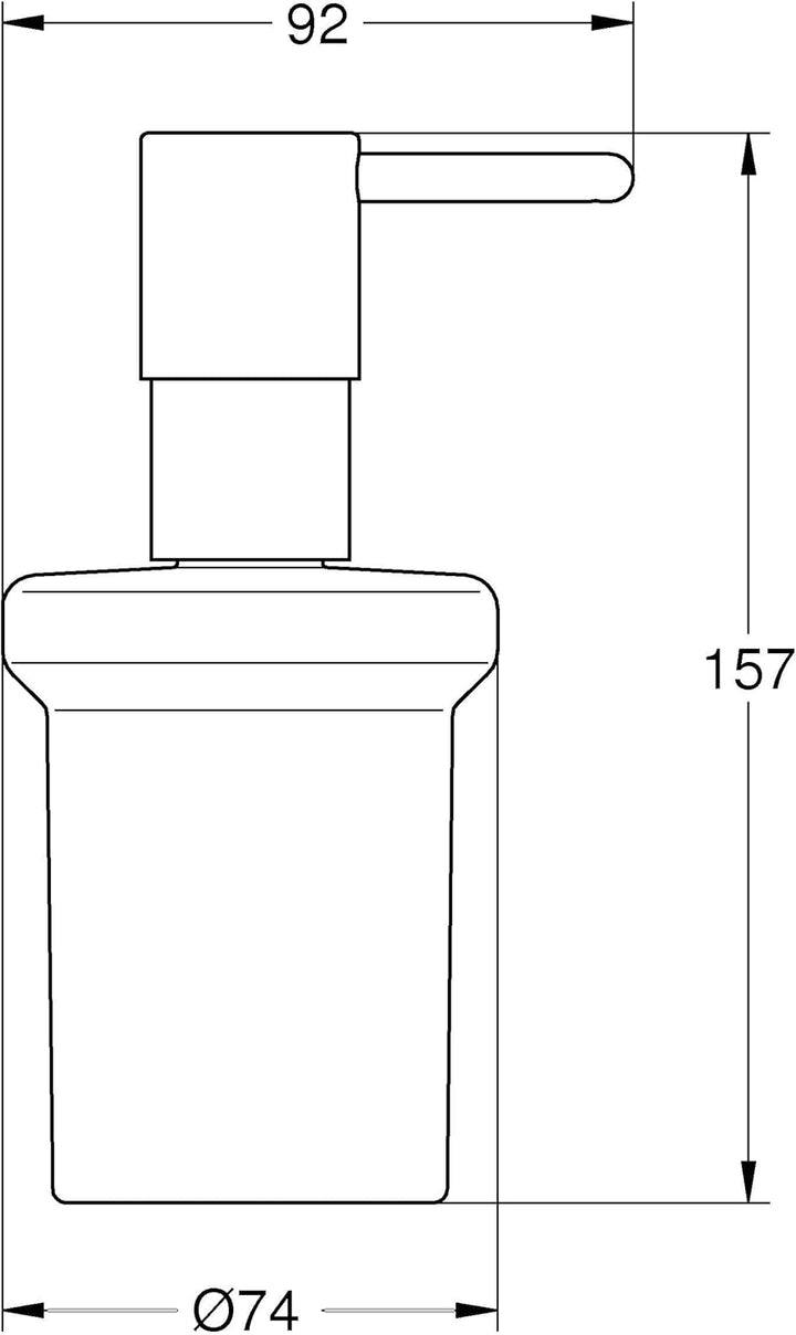 GROHE Start - Füllmenge 160 ml, Materiel: Glas/Metall, langlebig), chrom, 41188000